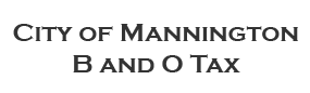 City of Mannington B and O Tax